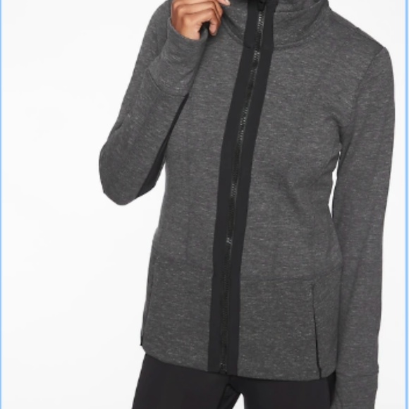 Athleta Jackets & Blazers - Athleta, Fitted Victory Hoodie, Charcoal, XS